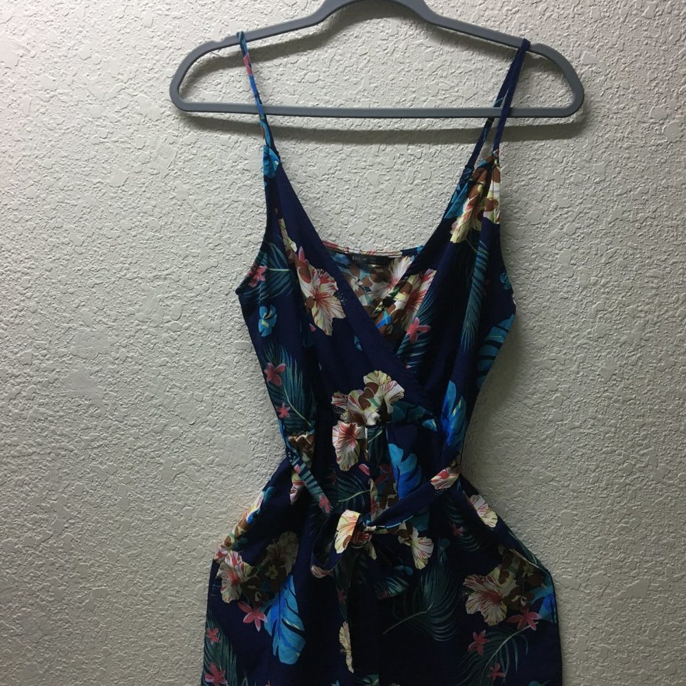 Jumper with blue tropical pattern - Picture 6 of 9